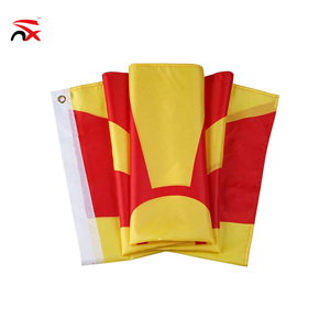 Bandera <span class=keywords><strong>de</strong></span> <span class=keywords><strong>Macedonia</strong></span> del Norte <span class=keywords><strong>de</strong></span> Alta Calidad, Doble Costura, Poliéster, con Ojales, para Uso en Interiores y Exteriores - Product Image 2