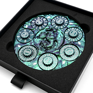 Caja de dados RPG 7 en 1 con gradiente, novedoso juego de dados metálicos giratorios de <span class=keywords><strong>Ruleta</strong></span> de Dragón para Dragones y Masmorras - Product Image 5