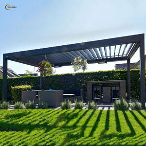 Pergola de jardin motorisée KAKADU en aluminium thermolaqué avec arche à lamelles pour balcon - Product Image 5