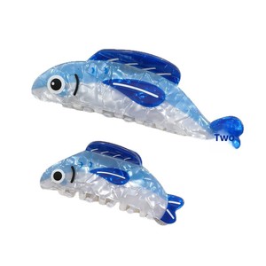 Jepit Rambut Cakar Ikan Sardin Hewan Laut Baru, Lucu, Kartun, Ikan Cerah, Aksesoris Rambut Akrilik yang Indah, Jepit Rambut Besar yang Menggemaskan - Product Image 5