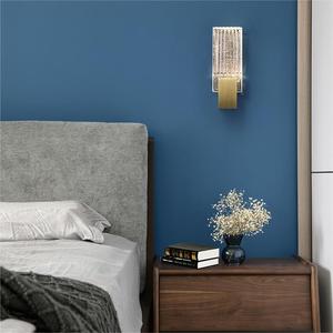 Modern Minimalist All-Copper Crystal Wall <b>Lamp</b> Light Luxury for Living Room Bedroom <b>Study</b>; Designer Creative Wall <b>Lamp</b> - Product Image 1