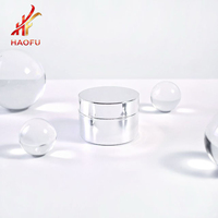 Best-seller : Pot de colle à ongles opaque électroplaqué de 15 g avec capuchon rotatif, récipient de sous-emballage crème opaque pour extension d'ongles