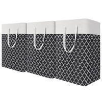 Paniers de rangement pour linge en toile sale pour vêtements à vendre panier à linge pliable rectangle beige avec poignées