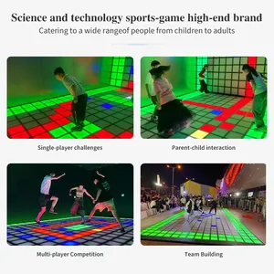 NEW Indoor Gaming Experience Programmable LED Interactive Dance Floor Touch Sensitive Active Game Floor