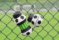 2026 Fußball-Merchandise Fußball-Trinkflasche 550ml Faltbare Wasserflasche Lebensmittelechte Silikonflasche für Fußballfans