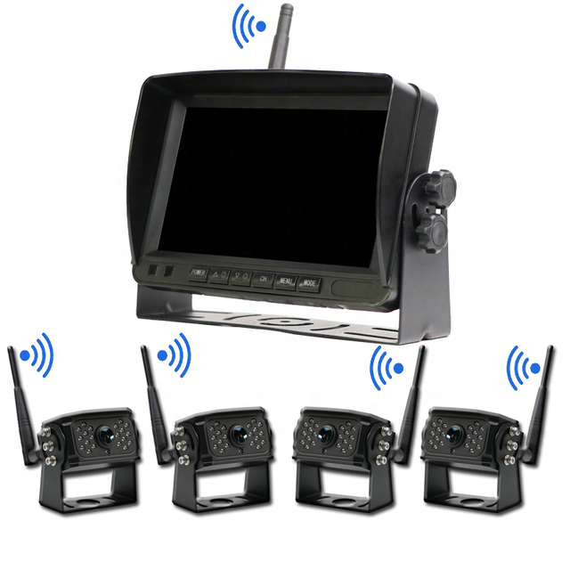 7 Inch 4CH Wireless Rear View Monitor Wireless Backup Camera System