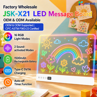 Tableau de Dessin LED Effaçable à Lumière Uniforme et Protectrice pour les Yeux, 16 Modes d'Éclairage, Rechargeable 1500mAh, Vente Chaude Directe Usine