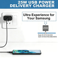 Chargeur rapide 25W QC3.0 avec prises US/EU/UK Type-C pour montre connectée, écouteurs, certifié CE, multiples protections intelligentes, protection de la batterie