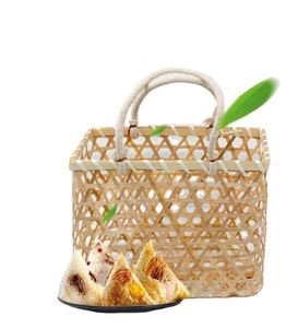 Cesta de Frutas de Bambú Natural Hecha a Mano en China, Forma Rectangular, con Asa para Llevar - Product Image 3