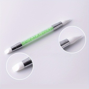 Stylo de gaufrage à double tête en silicone <span class=keywords><strong>pour</strong></span> l'art des <span class=keywords><strong>ongles</strong></span>, outil de <span class=keywords><strong>brosse</strong></span> de bâton de poudre de miroir <span class=keywords><strong>magique</strong></span> - Product Image 3