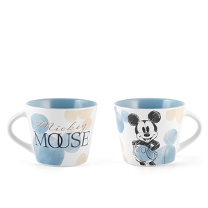 Tasse à thé en céramique Mickey Mouse 280cc avec motif à pois bleus - Product Image 1