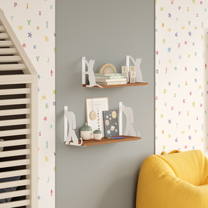 Venta al por mayor de estantes de pared de Metal de estilo europeo con estilo de alta calidad estantes blancos para sala de estar y casa de campo para la habitación de los niños - Product Image 4