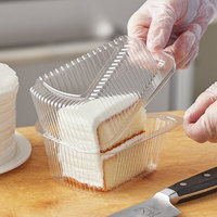 Boîte de transport triangulaire transparente en plastique de qualité alimentaire pour pâtisseries et fromages