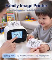 Mini-imprimante thermique portable intelligente IA sans fil en ABS avec batterie au lithium pour enfants, impression vocale, d'images, de photos et de documents