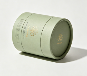 Cosmetic Paper Tube Green Gold Foil Recyclable Packaging for Face <b>Cream</b> Skincare Packaging Tube - Product Image 3