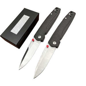 Navaja de Bolsillo Plegable con Mango de Fibra de Carbono, Hoja de Acero D2, Estilo Táctico EDC Axis, OEM ODM BM485 - Product Image 1