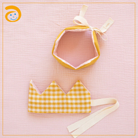 Offre Spéciale pur coton coloré avec sangle solide bébé fête nouveau-né couronnes joyeux anniversaire enfants meilleur coffret cadeau