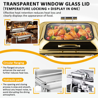 Luxuriöses Chafing Dish Set Silbernes Chafing Dish Goldenes Chafing Dish Edelstahl für Restaurant Hotel Buffet Nutzung