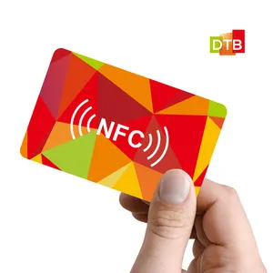 Cetak Kustom Tanpa Kontak Kontrol Akses Kartu NFC F08 MIFARE 1K Kartu NTAG215 Pvc 13.56Mhz Kartu Rfid Pintar