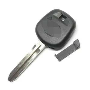 With Logo Transponder Blank Key Shell For T-oyota Rav4 Prado Corolla C-amry Reiz H-ighlander Yaris Corolla With TOY43 Blade