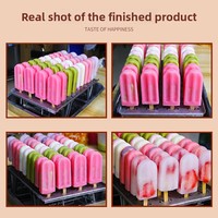 Nouvelle machine à glaces/ sucettes automatique monophasée 32 pièces, compatible lait et fruits, 220V 650W, pour usage commercial