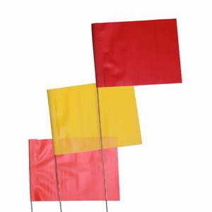 Drapeaux d'<span class=keywords><strong>enquête</strong></span> d'avertissement de qualité supérieure en plastique de taille personnalisée Mini drapeau de marquage en PVC de 4*5 pouces pour l'irrigation de la cour - Product Image 3
