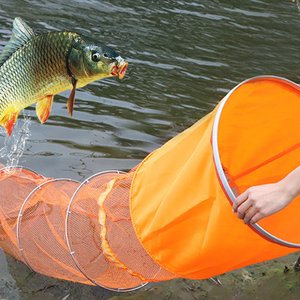 Filet de pêche en maille, revêtement en acier inoxydable, Double anneau de protection pour empêcher le matériel de poisson suspendu - Product Image 1