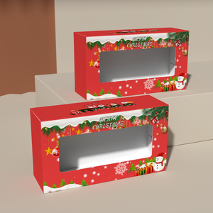 Giáng sinh cốc Bánh hộp giấy gấp đám cưới bên cupcake hộp kẹo trong suốt Hộp Tùy chỉnh bánh bao bì giấy Hội Đồng Quản Trị - Product Image 3