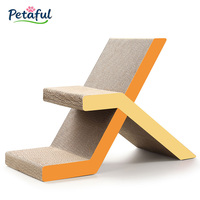 Petaful Nouvelle griffoir pour chat en forme de X, détachable, moderne, grand format, écologique, en papier durable, pour grimper et aiguiser les griffes