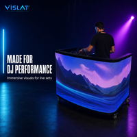 Support de table pliable compact Vislat avec écran LED pour DJ, écran vidéo portable étanche ultime pour mobile