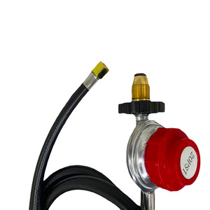 Regulador de Propano de Grado Comercial con Manguera de 4 Pies, Válvula de Gas LPG Ajustable de 0-20 PSI para Uso en Freidoras, Construcción de Acero Inoxidable - Product Image 3