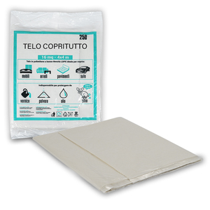 Bâche de protection Telo Copritutto 16m² 4x4m en polyéthylène pour meubles, sols et voitures - Product Image 5