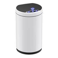 Poubelle à capteur automatique 12 litres Système intelligent sans contact Couvercle en acier inoxydable Filtre à odeurs Écologique Maison Chambre Cuisine