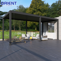 Pergola extérieure en aluminium motorisée à lames orientables, abri de jardin en aluminium, kits de pergola à toit à lames orientables