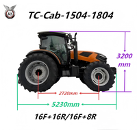 Schwerlast-Traktor 150-180 PS mit geschlossener Kabine, Frontlader, Heckbagger und zuverlässiger Zapfwellenantrieb