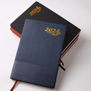 英语西班牙语议程计划者定制日记日记笔记本议程2024 A5 PU封面12个月议程