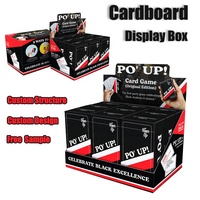 Boîte de présentation de comptoir en carton pliable, légère, écologique, personnalisable avec logo, pour l'emballage de produits en magasin.
