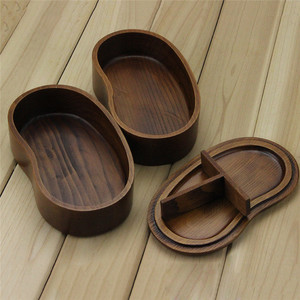 Japanische Bento <span class=keywords><strong>2</strong></span> schichten Holz Lebensmittel Container <span class=keywords><strong>Box</strong></span> Eco Freundliche Holz Mittagessen <span class=keywords><strong>Box</strong></span> mit Fächern - Product Image 5
