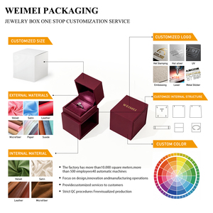 WEIMEI Wholesale Luxury Leatherette Paper Drawer <b>Jewelry</b> Box Custom LED <b>Jewelry</b> <b>Packaging</b> Boxes for For Ring Necklace Bracelet - Product Image 3