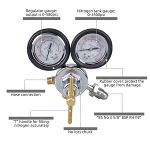 Kit de herramientas de llenado de choque de nitrógeno NICECNC con regulador de nitrógeno de <span class=keywords><strong>600</strong></span> PSI BS No 3 5/8 "BSP RH INT para Yamaha KTM <span class=keywords><strong>Honda</strong></span> ATV UTV - Product Image 2