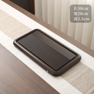 Plateau à thé en bois massif avec grain bakélite, adapté à la préparation à sec, pour le bureau ou la maison, petit et facile à utiliser, épaissi et - Product Image 1