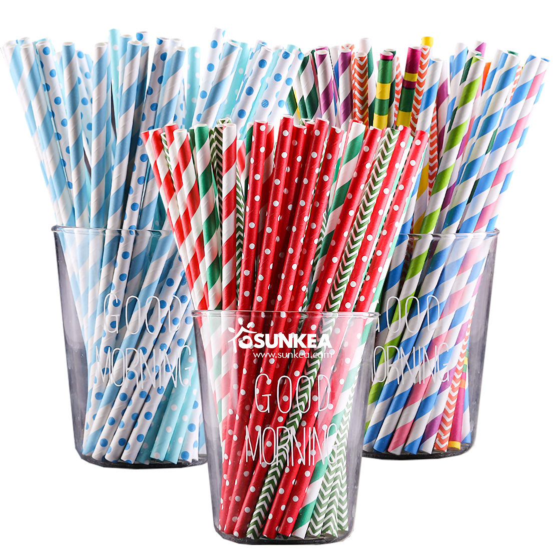 Custom logo Paper Straws Disposable Eco-Friendly Paper Drink Straws