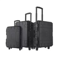 Valise de transport étanche IP67 en plastique rigide à roulettes pour équipement et instruments, support OEM, prix abordable