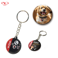 Étiquette d'identification pour animaux de compagnie avec logo personnalisé, étanche, en époxy, NFC, code QR, étiquette intelligente pour collier de chien ou de chat, 213 13,56 MHz RFID, étiquette programmable pour localiser les animaux