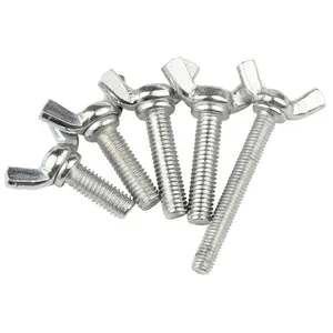 M5 M8 M12 ASTM A453 GR 660 A286 18-8 Schmetterlings flügels ch raube aus Edelstahl mit Sechs kant mutter DIN318