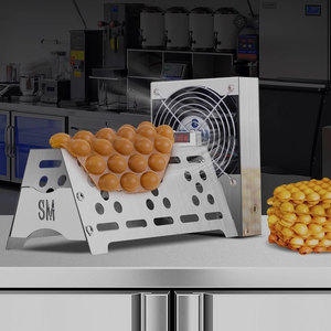 Precio de fábrica comercial mecánico Digital doble cabeza giratoria burbuja huevo Puff Mini máquina para hacer gofres equipo de aperitivos - Product Image 6