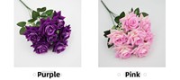 Roses artificielles en velours de soie rouge, bouquet de 7 têtes, durables, respectueuses de l'environnement, pour la décoration de la maison, de mariage, de la Saint-Valentin et de Pâques