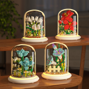 Unisex 3D DIY Đồ Chơi Xây Dựng Khối Thiết Lập Sáng Tạo Phong Lan Hoa Lắp Ráp Nhựa Nhỏ Mô Hình Cho Trẻ Em Trang Trí Nội Thất - Product Image 3