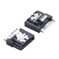 Cable Flexible Soulin de 7 Pines SATA a PCB SMT, Recto y en Ángulo Recto, Macho, para Disco Duro de Portátil, Latón