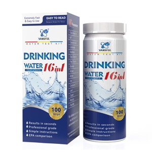 Tiras reactivas Vansful para análisis de agua potable 16 en 1, 100 tiras de grado profesional para agua del grifo y agua purificada - Product Image 2